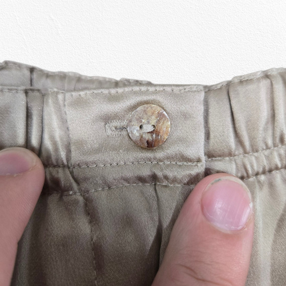 1990s Vintage Tere Tereba 100% Silk Blouse Pants Set Lounge Evening Size Medium - Picture 14 of 16